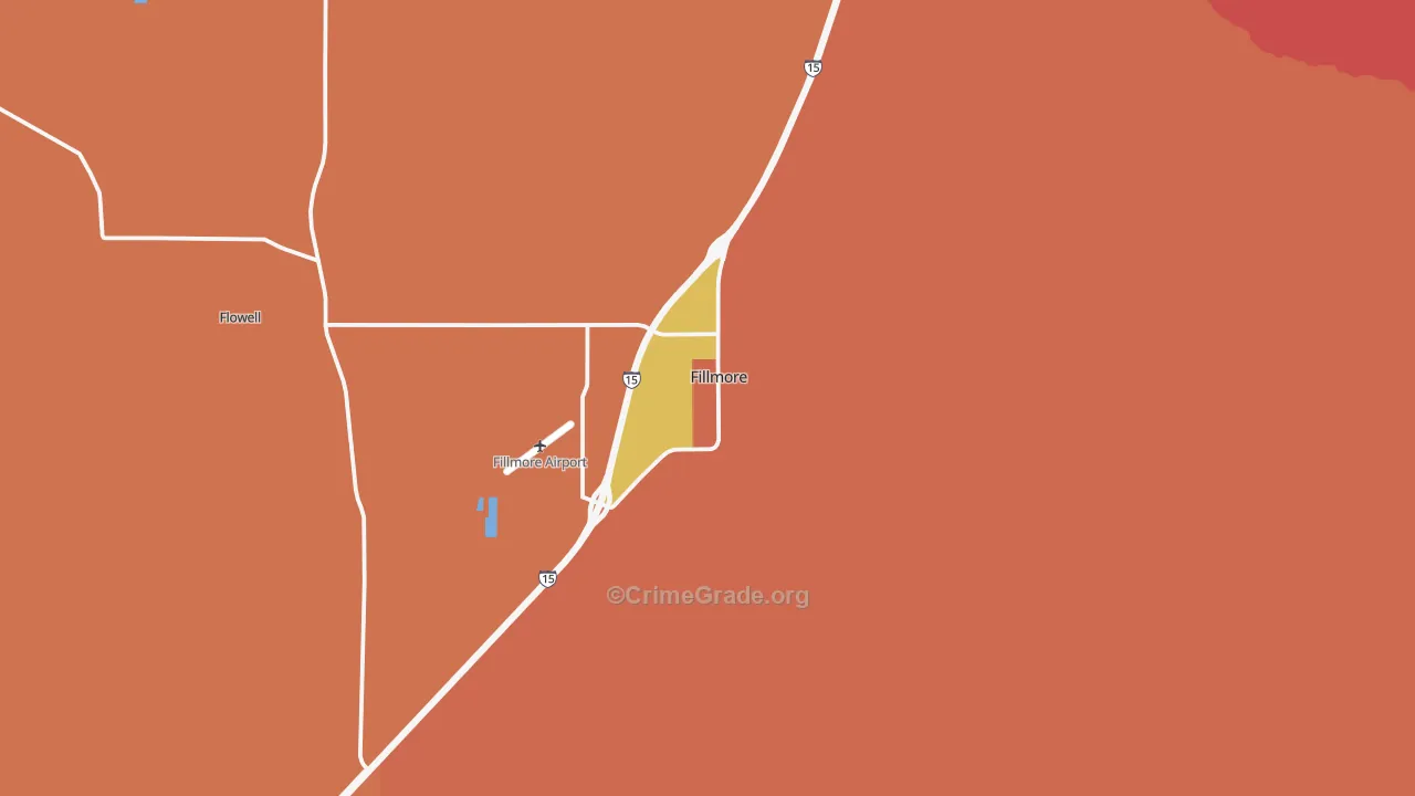 Fillmore, UT Map of Murder Rates