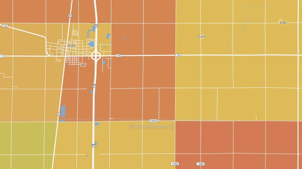 Filson, IL Map of Murder Rates