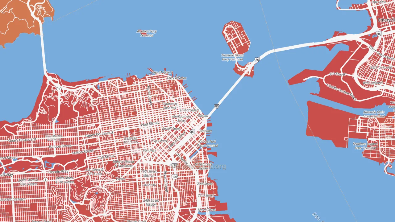 Financial District, San Francisco, CA Map of Murder Rates