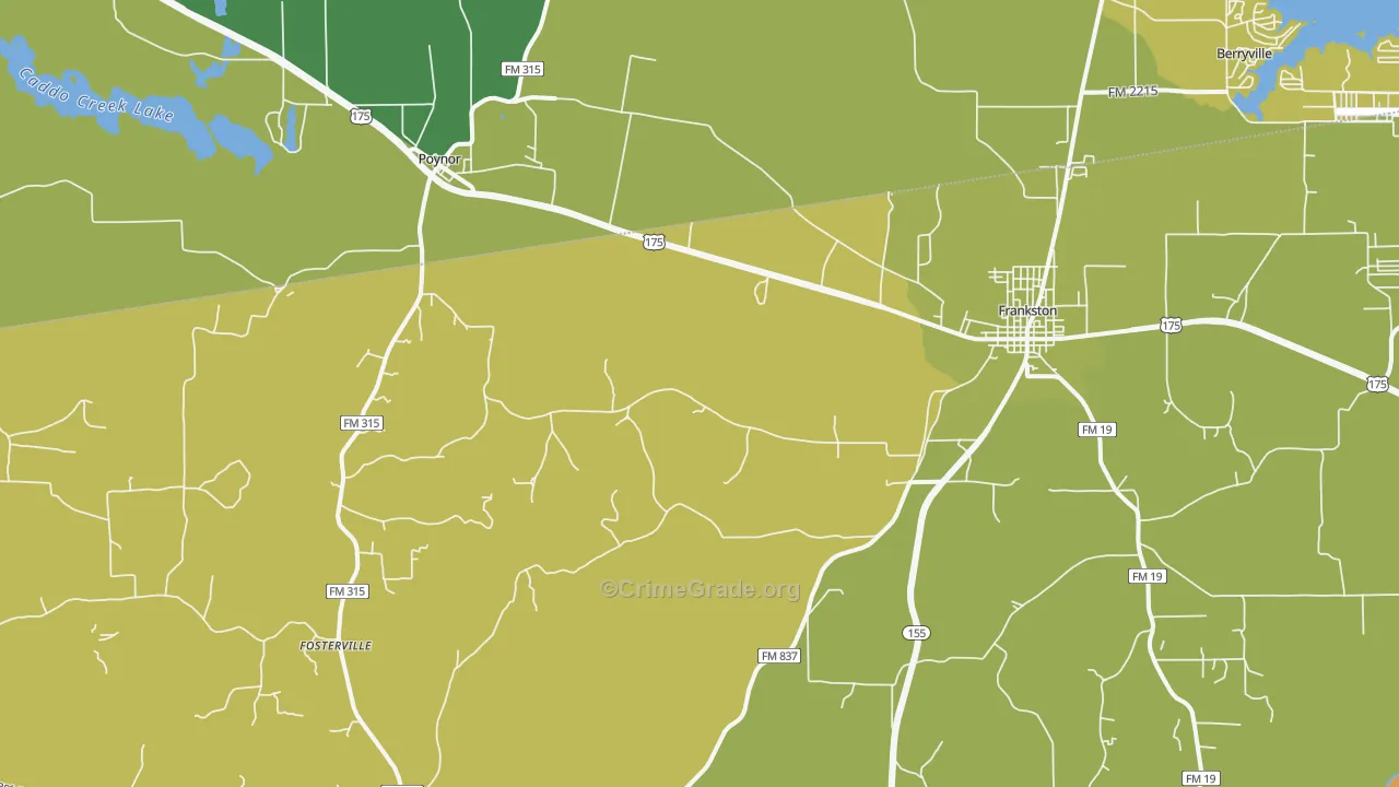 Fincastle, TX Map of Murder Rates