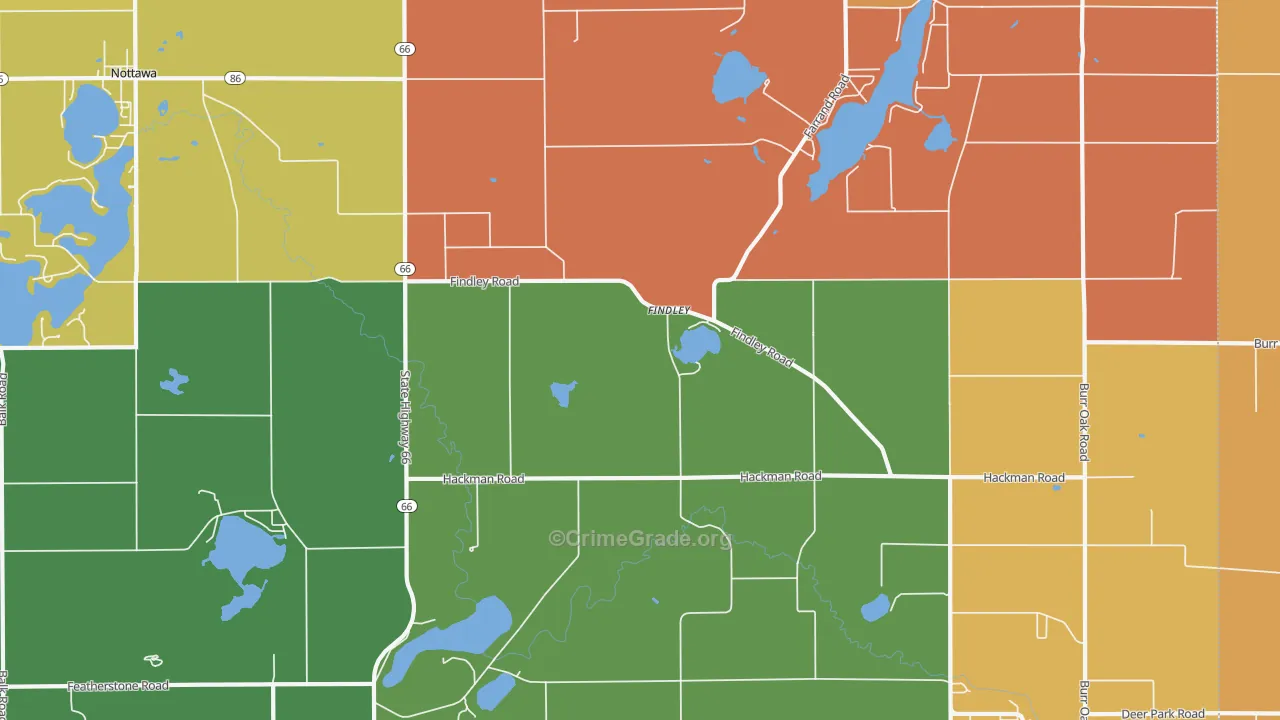 Findley, MI Map of Murder Rates