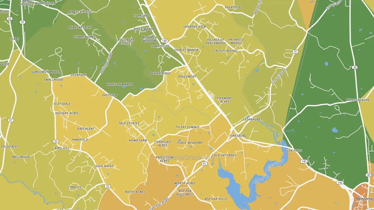 Finksburg, MD Map of Murder Rates