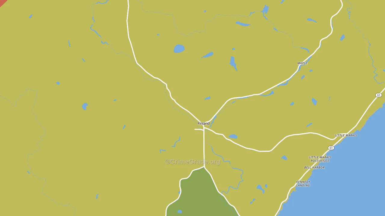 Finland, MN Map of Murder Rates