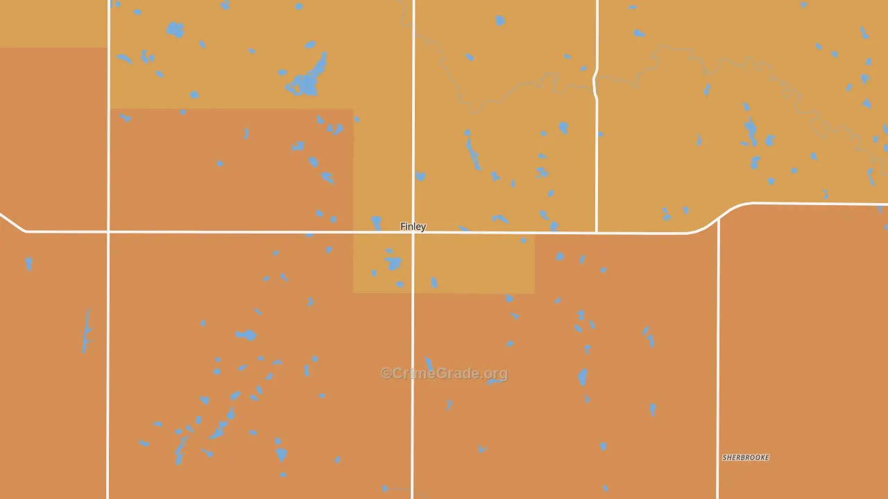 Finley, ND Map of Murder Rates