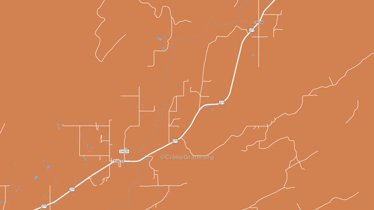 Finley, OK Map of Murder Rates