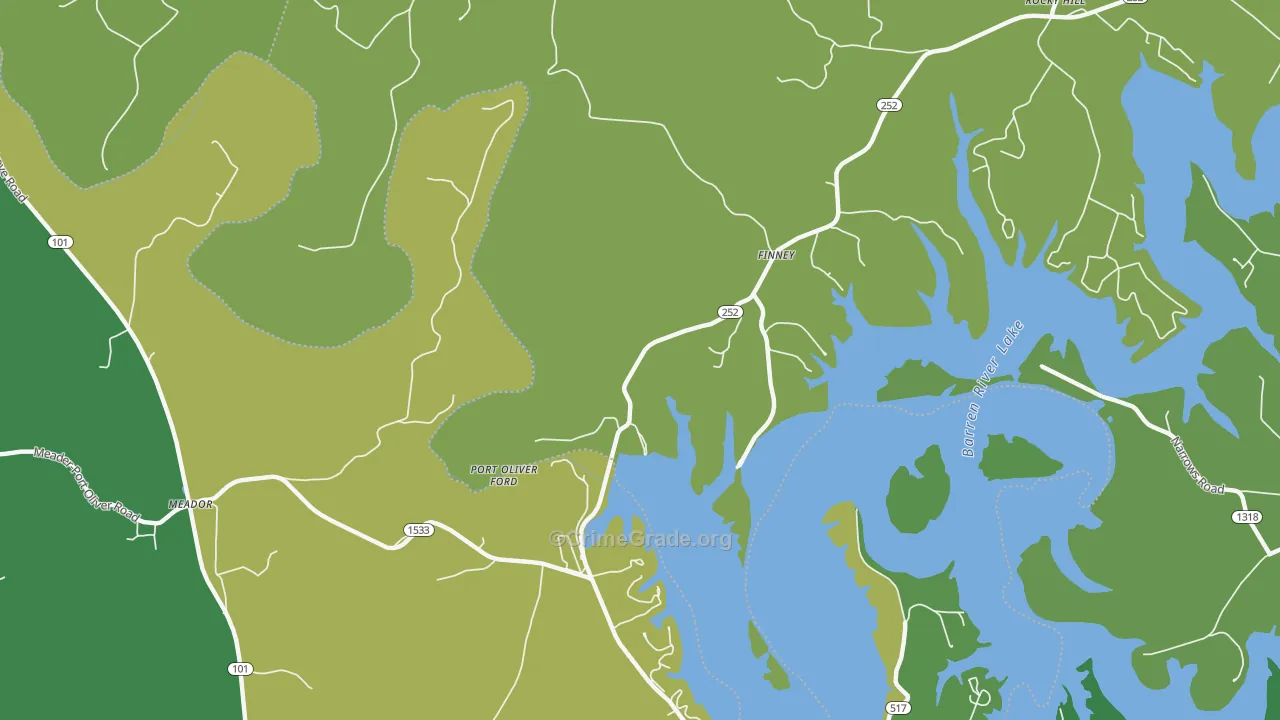 Finney, KY Map of Murder Rates