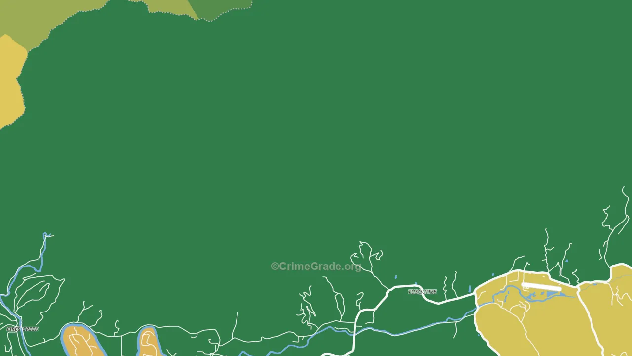 Fires Creek, NC Map of Murder Rates