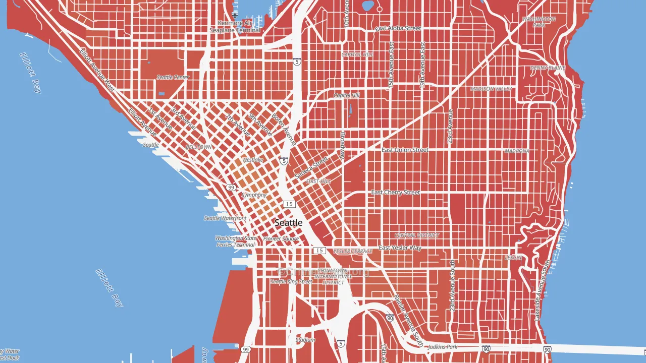 First Hill, Seattle, WA Map of Murder Rates