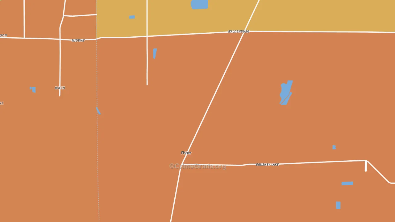Fisher, AR Map of Murder Rates