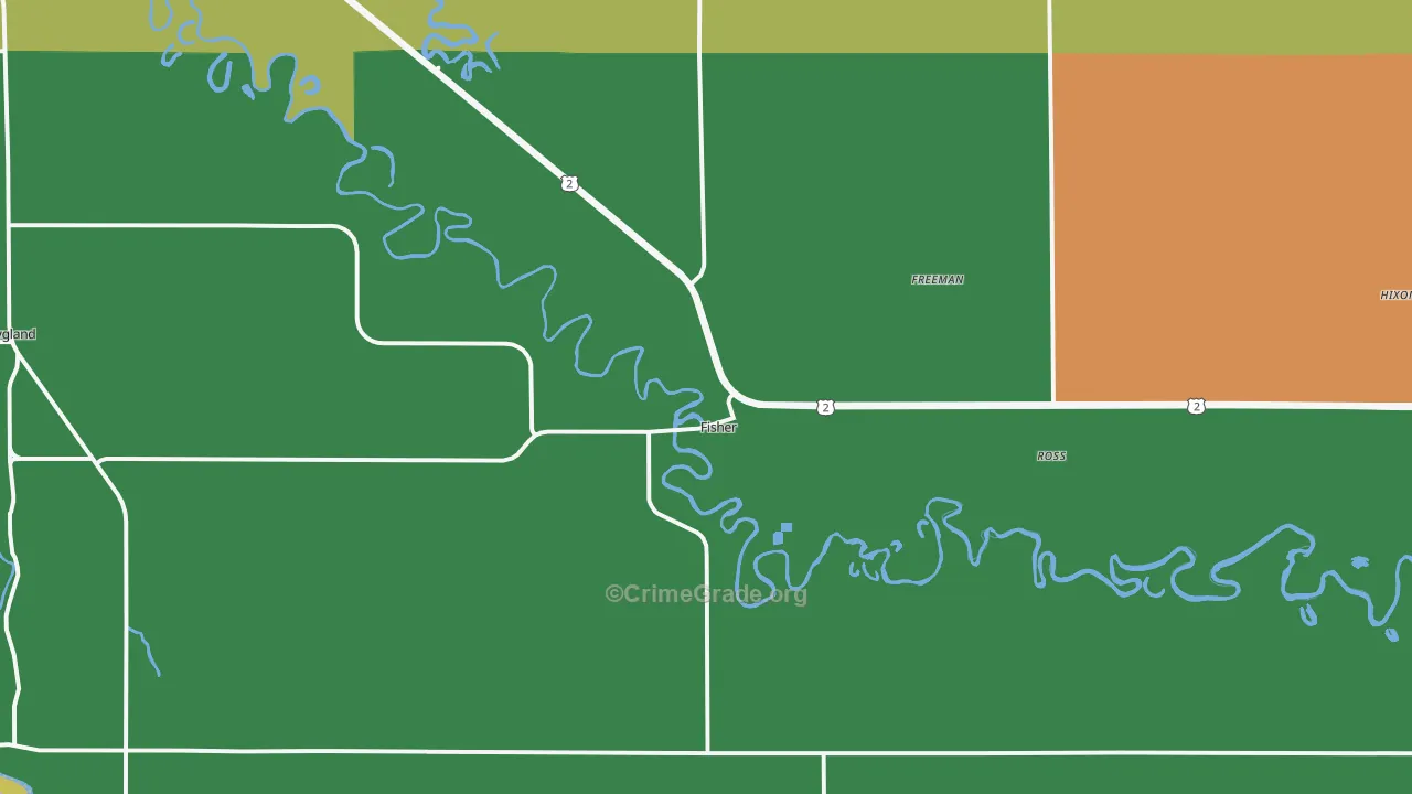 Fisher, MN Map of Murder Rates