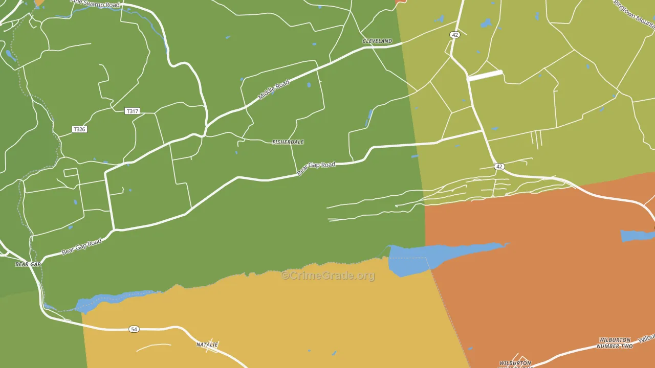 Fisherdale, PA Map of Murder Rates