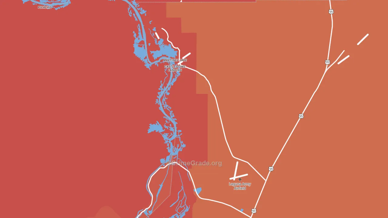 Fishers Landing, AZ Map of Murder Rates