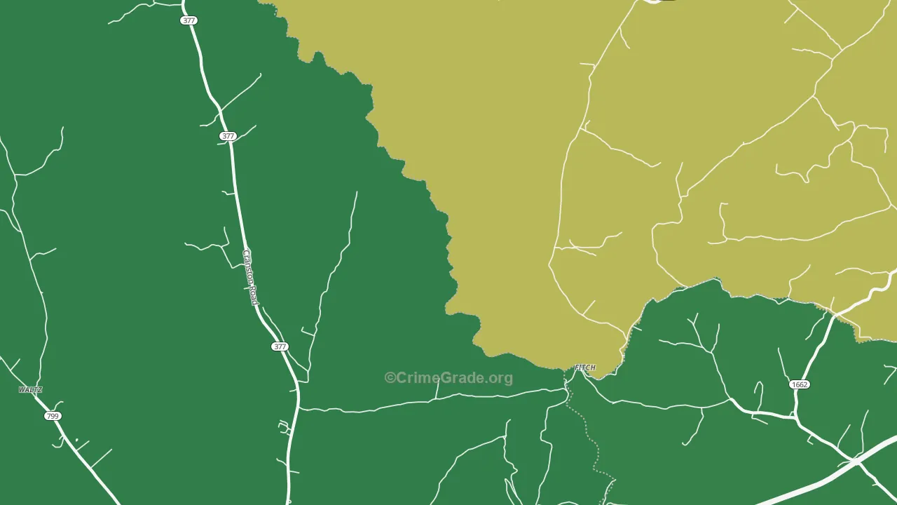 Fitch, KY Map of Murder Rates