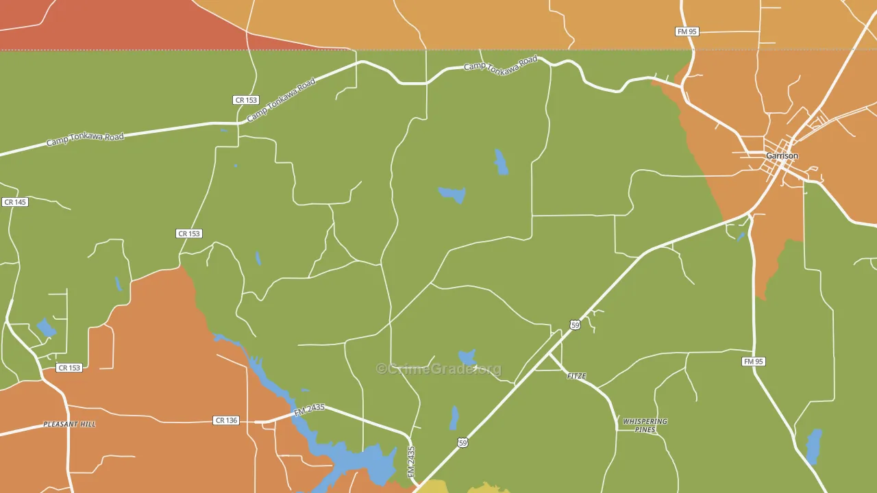 Fitze, TX Map of Murder Rates
