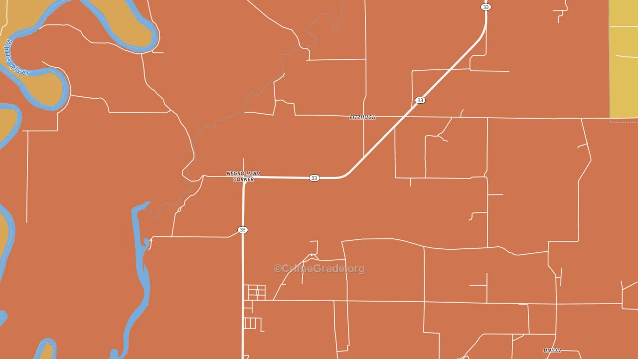 Fitzhugh, AR Map of Murder Rates
