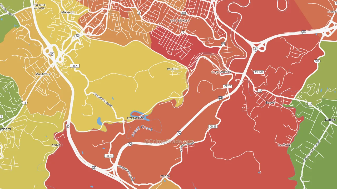 Fitzpatrick, WV Map of Murder Rates