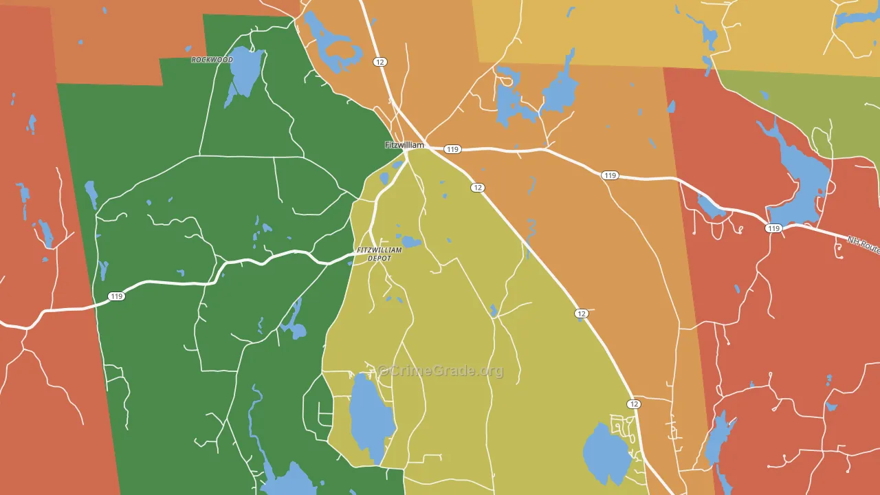 Fitzwilliam, NH Map of Murder Rates