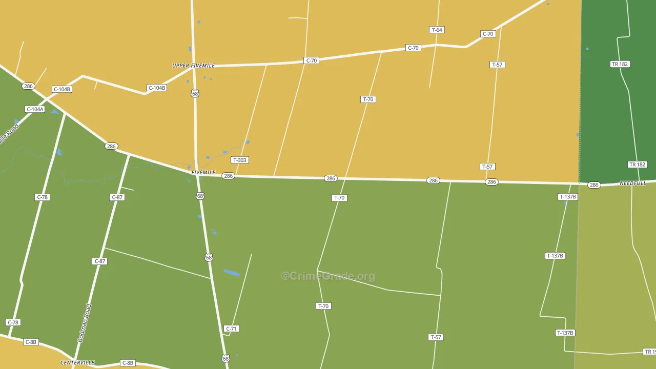 Five Mile, OH Map of Murder Rates