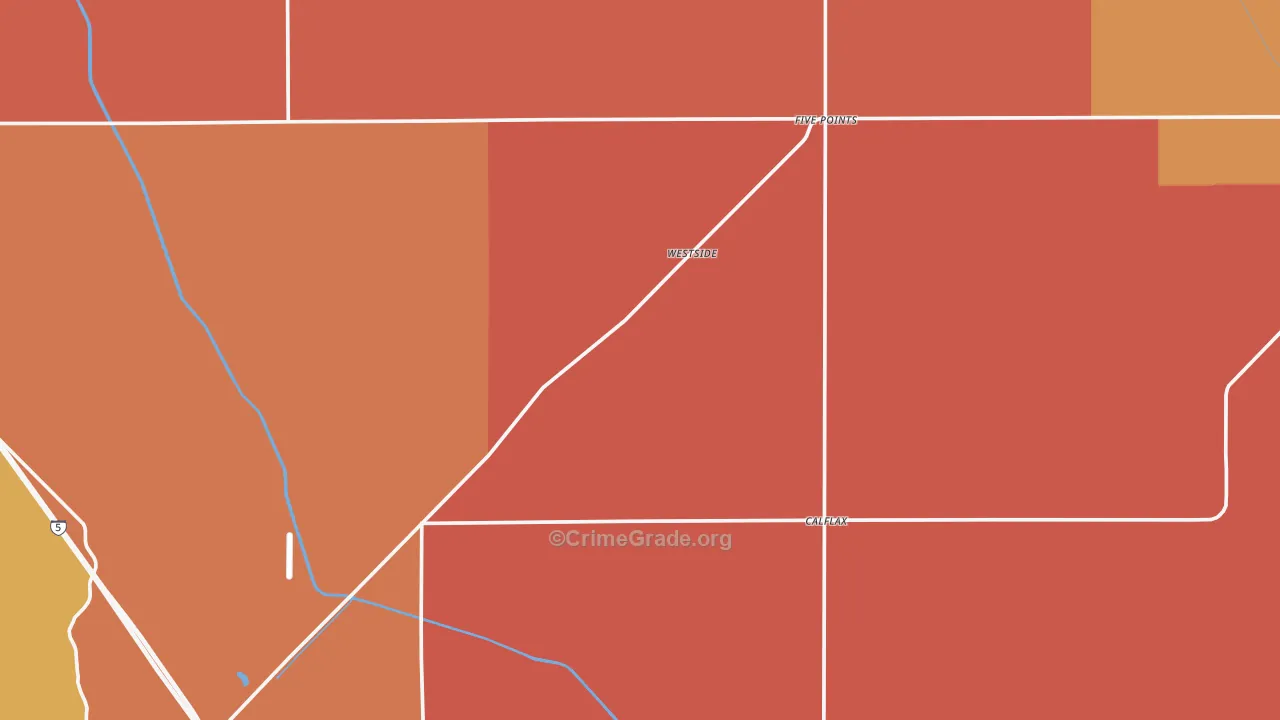 Five Points, CA Map of Murder Rates