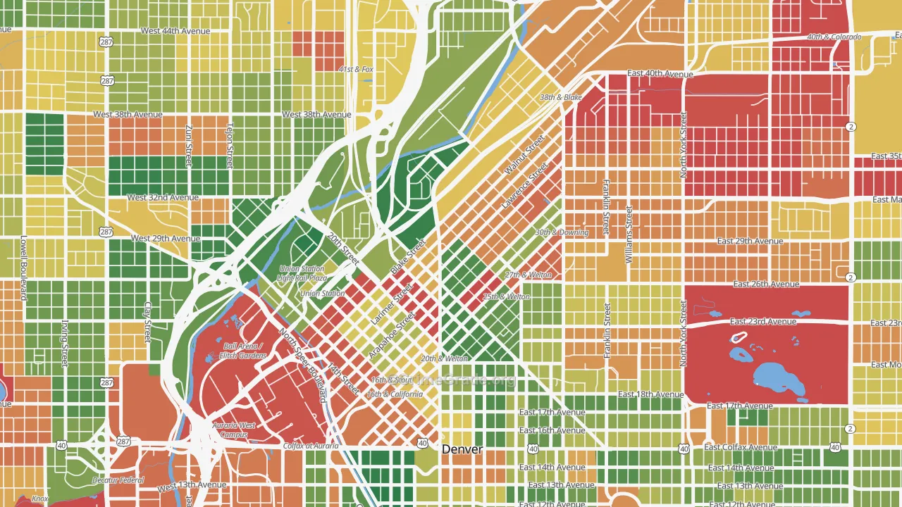 Five Points, Denver, CO Map of Murder Rates