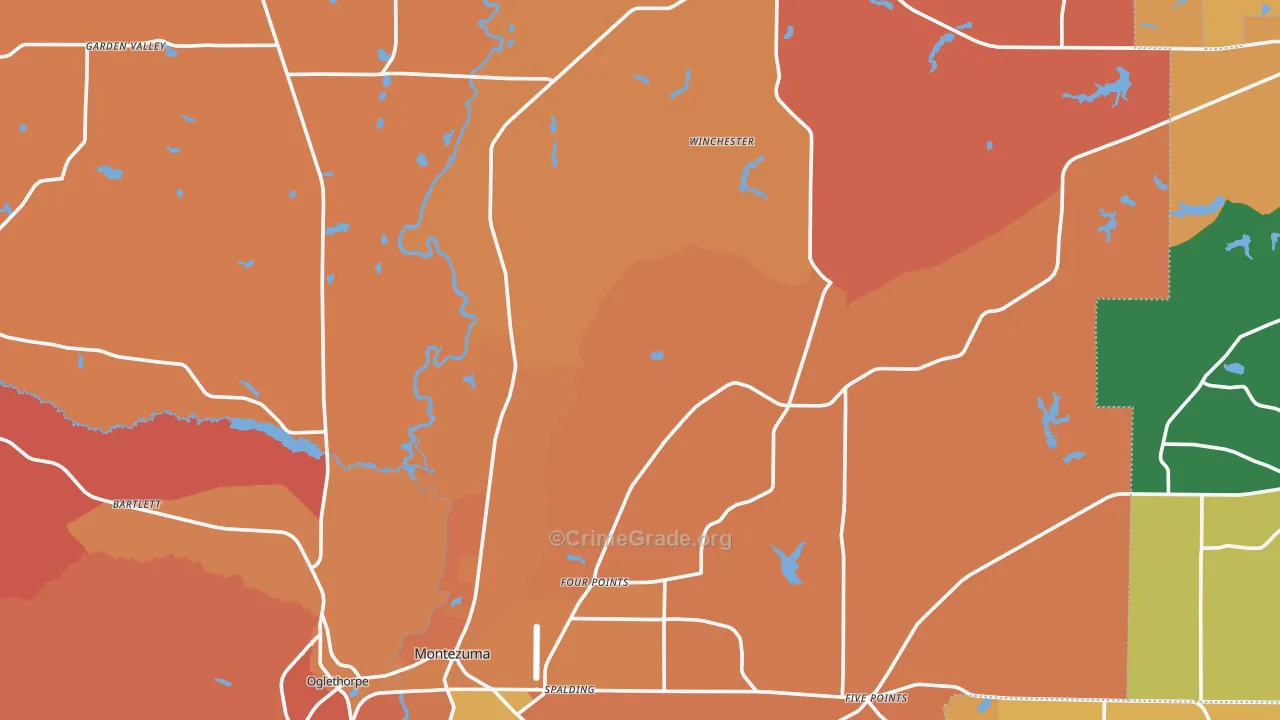 Five Points, GA Map of Murder Rates
