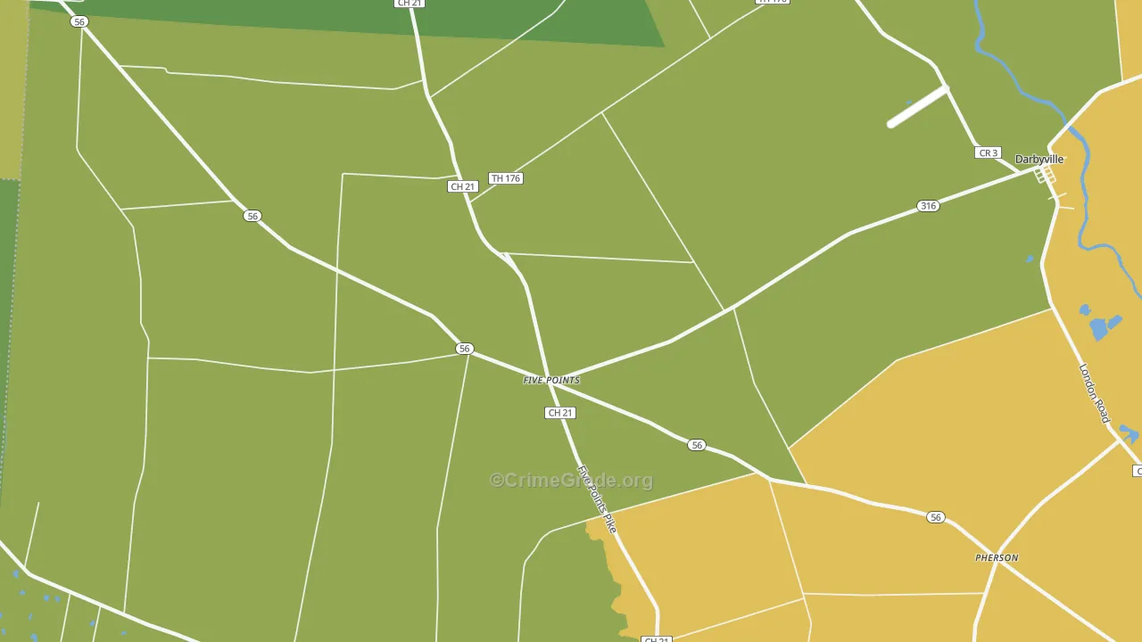 Five Points, OH Map of Murder Rates