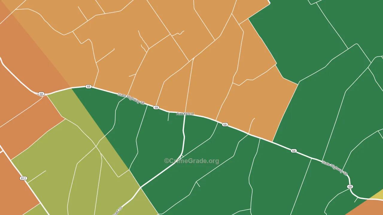 Flackville, NY Map of Murder Rates