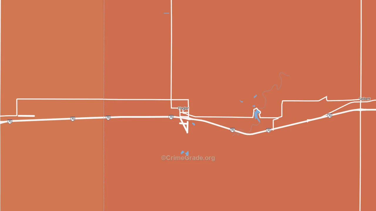 Flagler, CO Map of Murder Rates