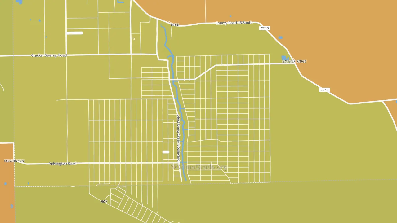 Flagler Estates, FL Map of Murder Rates