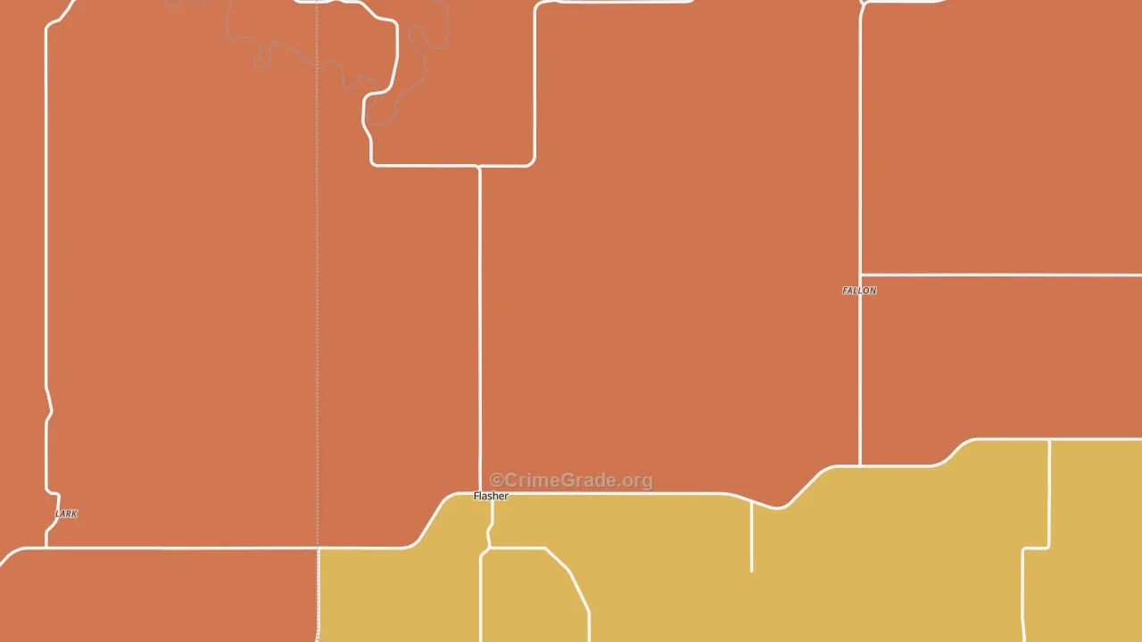 Flasher, ND Map of Murder Rates