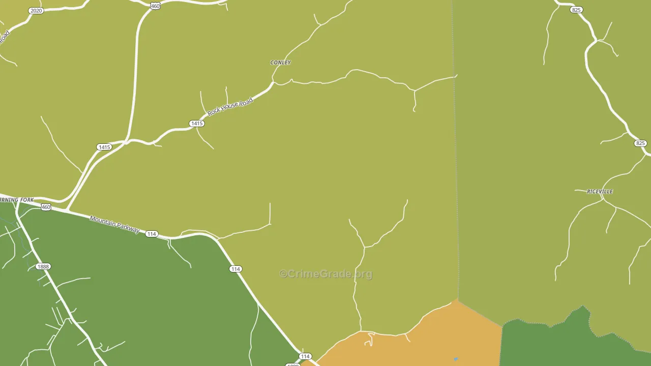 Flat Fork, KY Map of Murder Rates