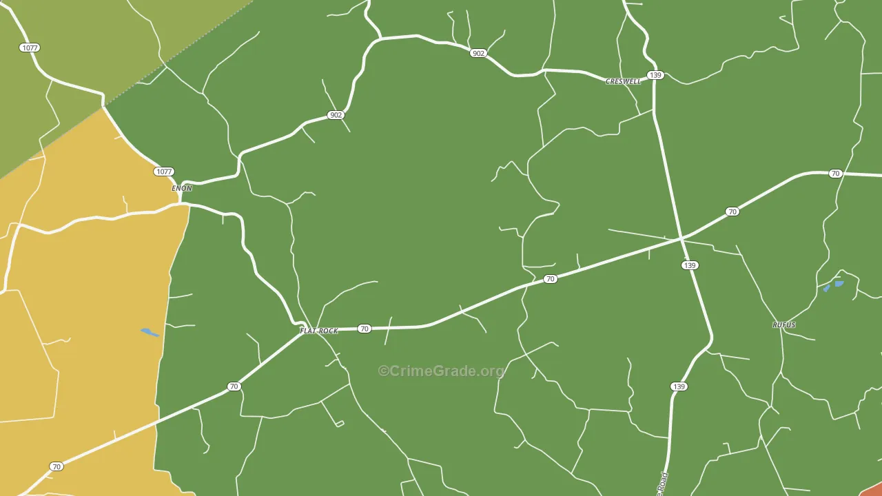 Flat Rock, KY Map of Murder Rates