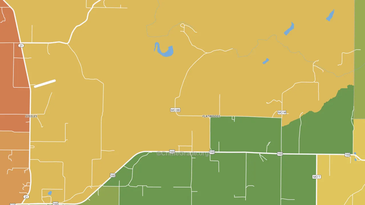 Flatwoods, MO Map of Murder Rates