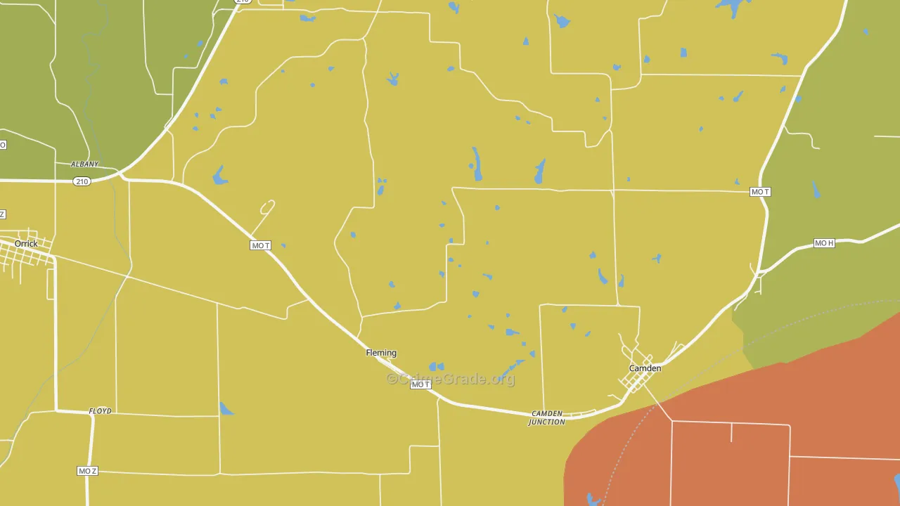 Fleming, MO Map of Murder Rates