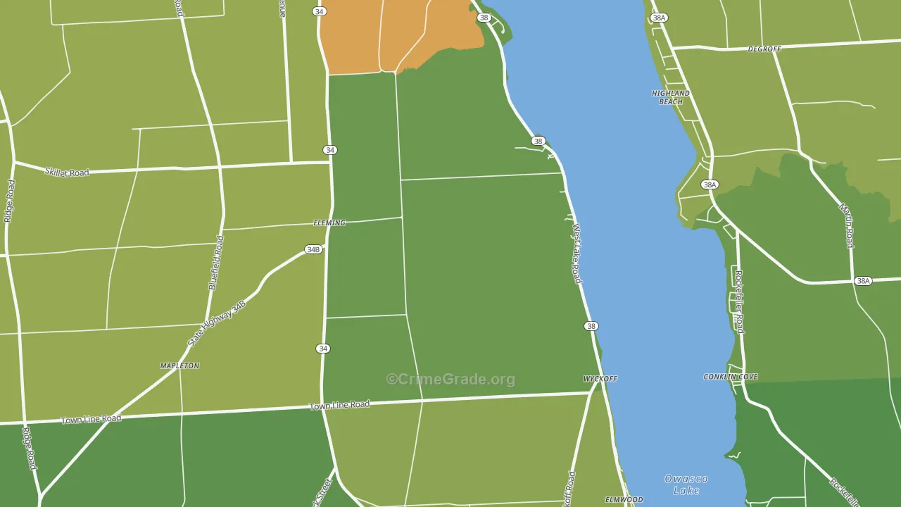 Fleming, NY Map of Murder Rates