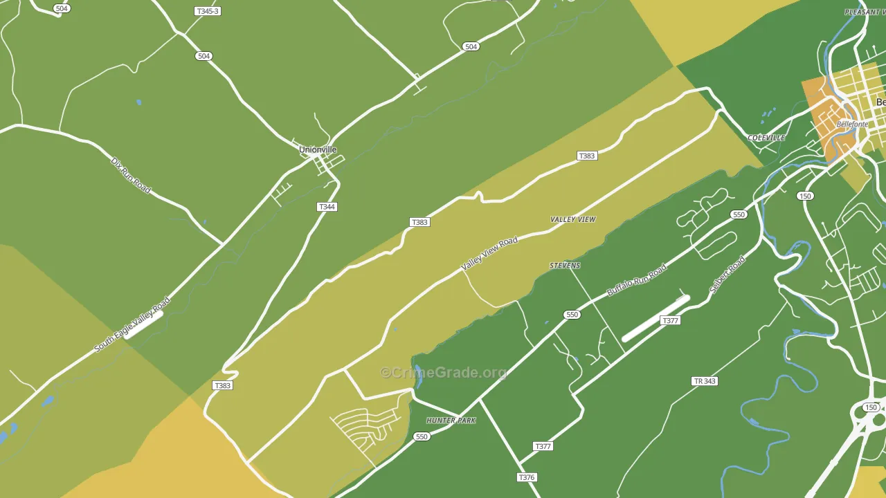 Fleming, PA Map of Murder Rates
