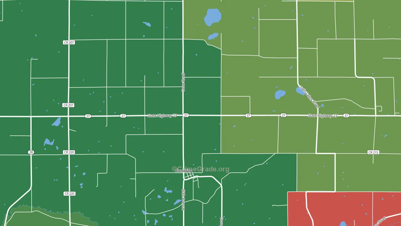 Flensburg, MN Map of Murder Rates