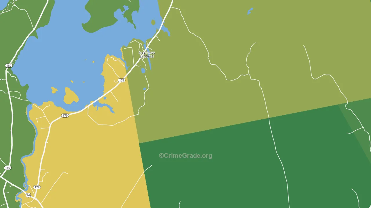 Fletchers Landing, ME Map of Murder Rates