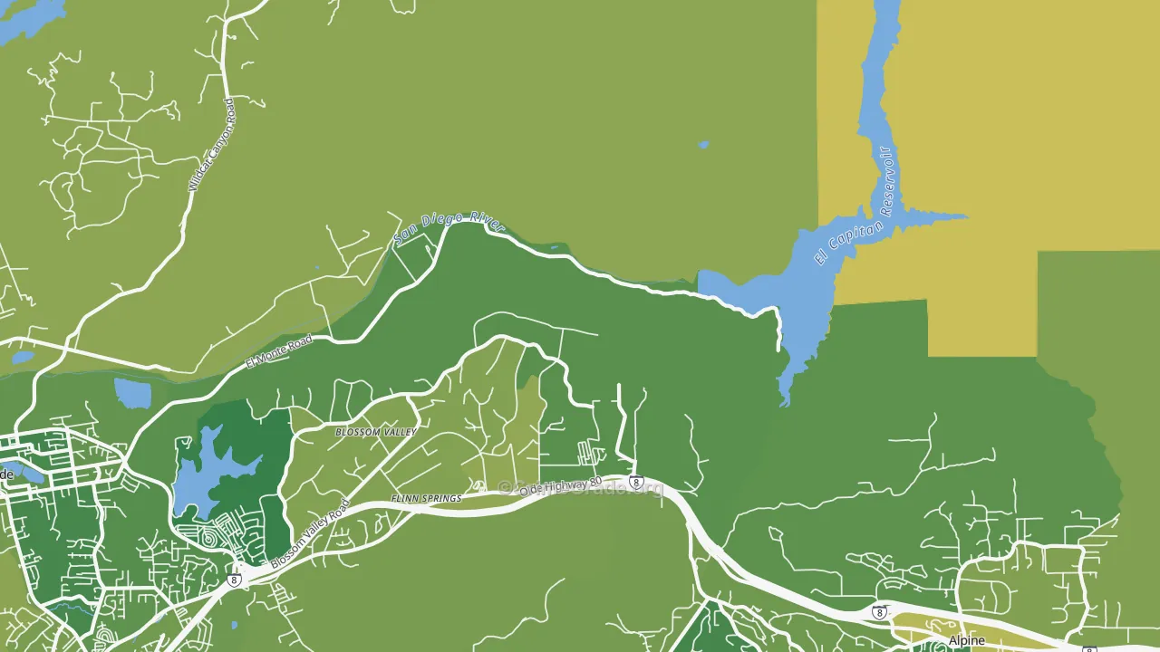Flinn Springs, CA Map of Murder Rates