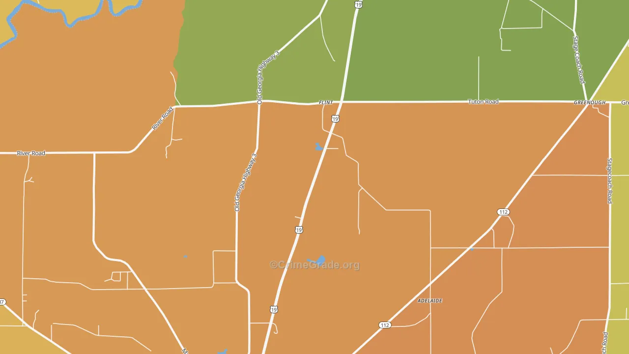 Flint, GA Map of Murder Rates