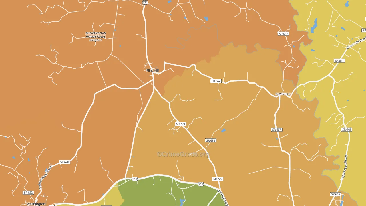 Flint Hill, VA Map of Murder Rates