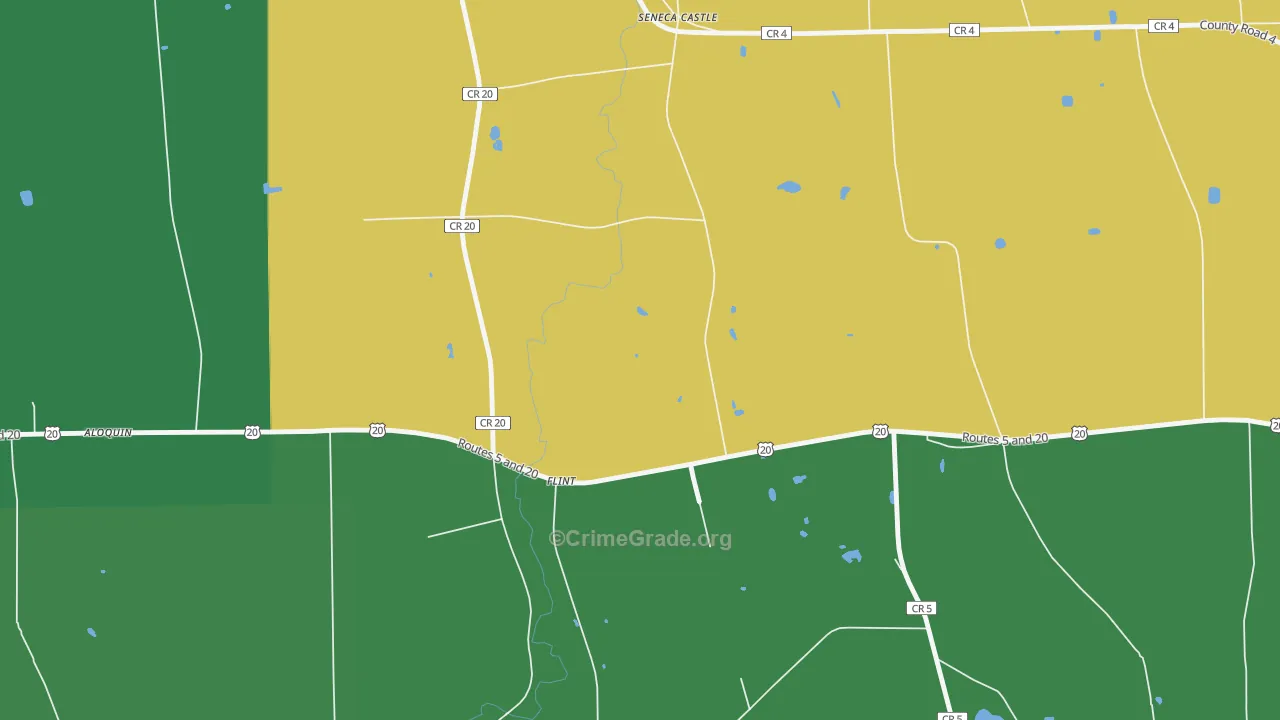 Flint, NY Map of Murder Rates
