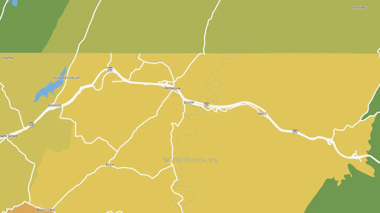 Flintstone, MD Map of Murder Rates