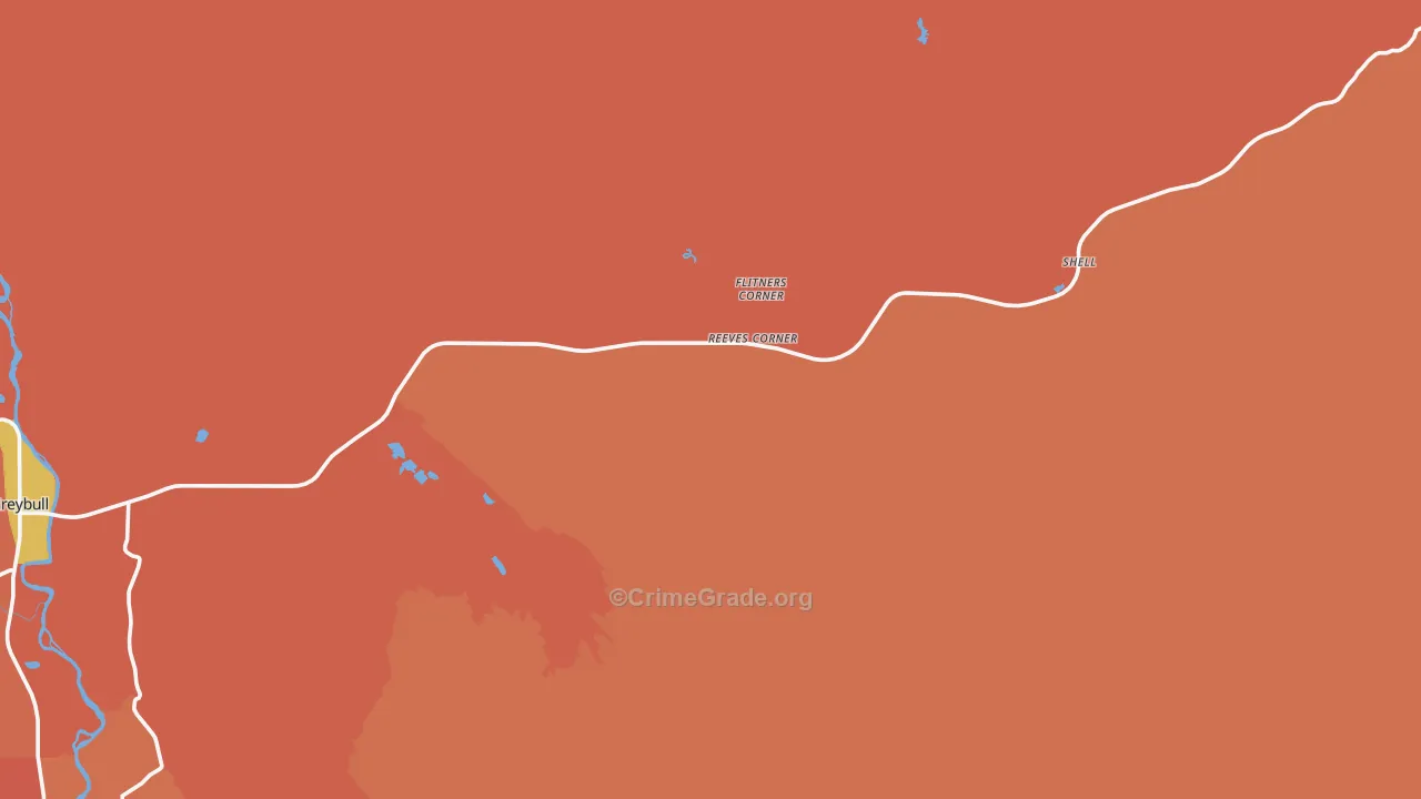 Flitners Corner, WY Map of Murder Rates