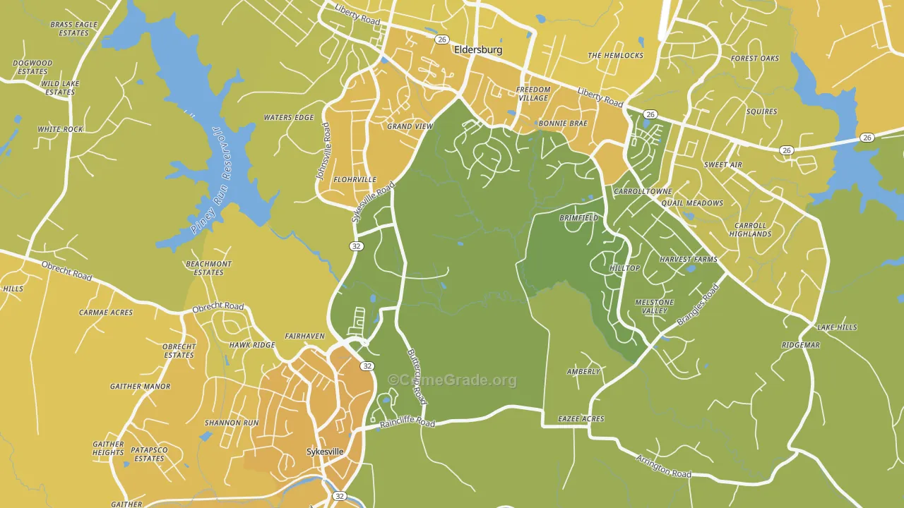 Flohrville, MD Map of Murder Rates