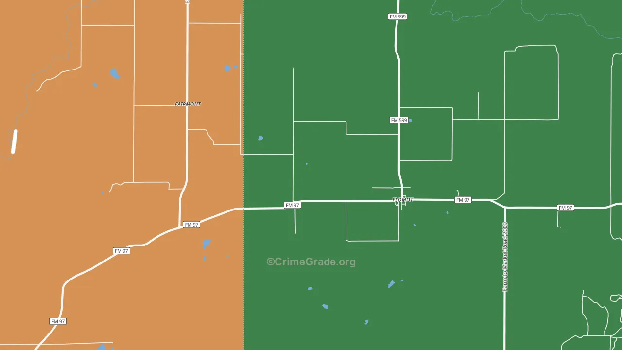 Flomot, TX Map of Murder Rates
