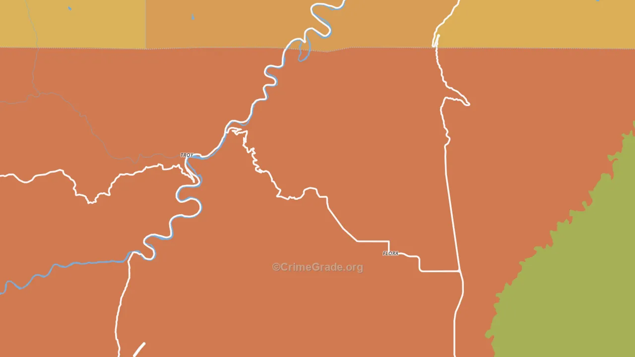 Flora, OR Map of Murder Rates