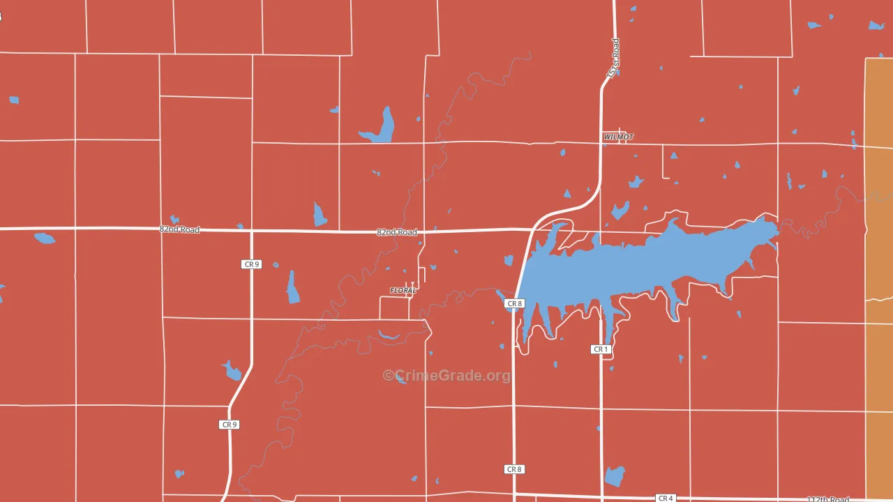 Floral, KS Map of Murder Rates