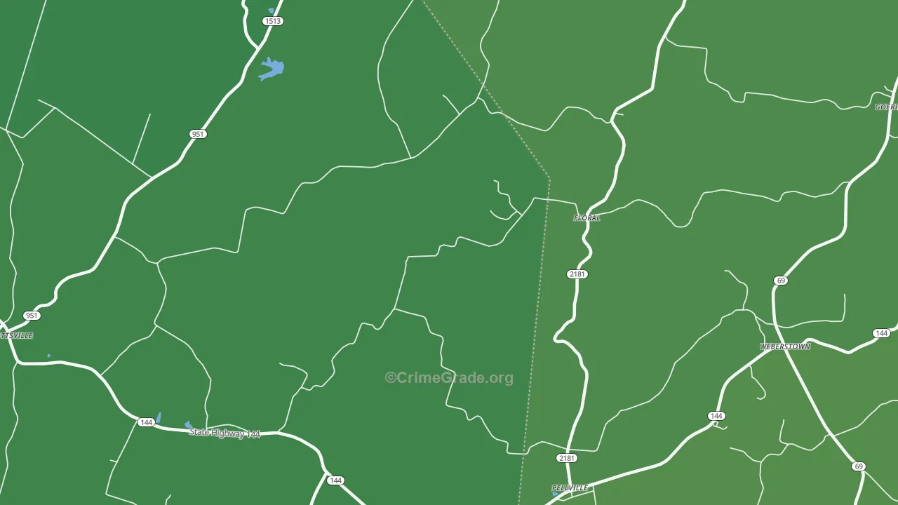 Floral, KY Map of Murder Rates