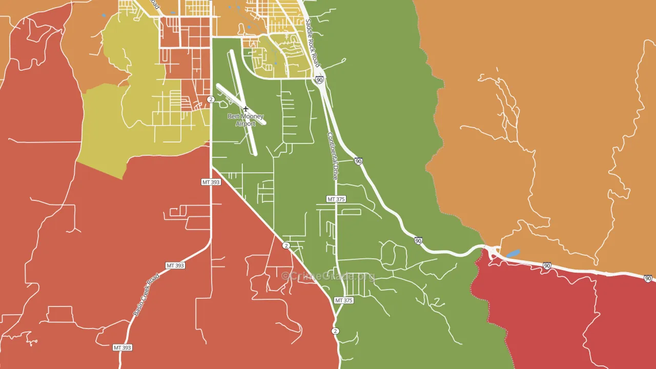 Floral Park, MT Map of Murder Rates